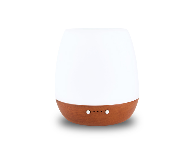 Mona-Portable  Wooden Base White Electric Ultrasonic Diffuser With Light for Sale
