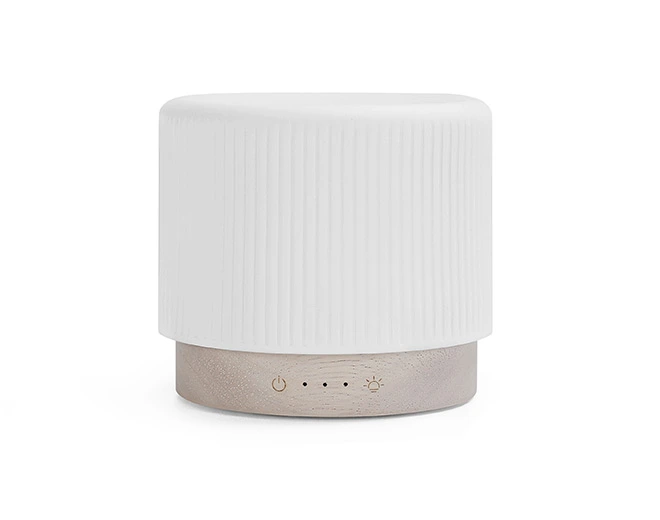 Toba-Natural bamboo base with line pattern porcelain cover